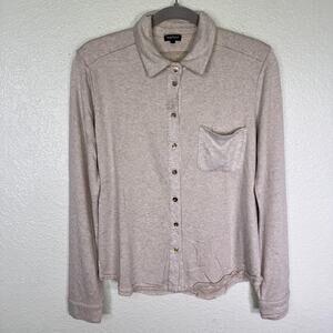 Bleusalt Shirt Womens 1 Small Button Front Collared Pocket Lounge Soft Modal